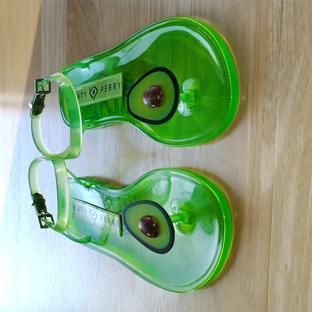 🥑 Katy Perry Geli Jelly Shoes. Avocado. New in The Box! Size 6 - Picture 3 of 9